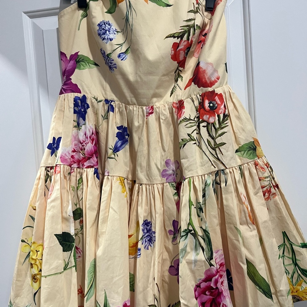 Express Strapless Floral Dress - Multicolor